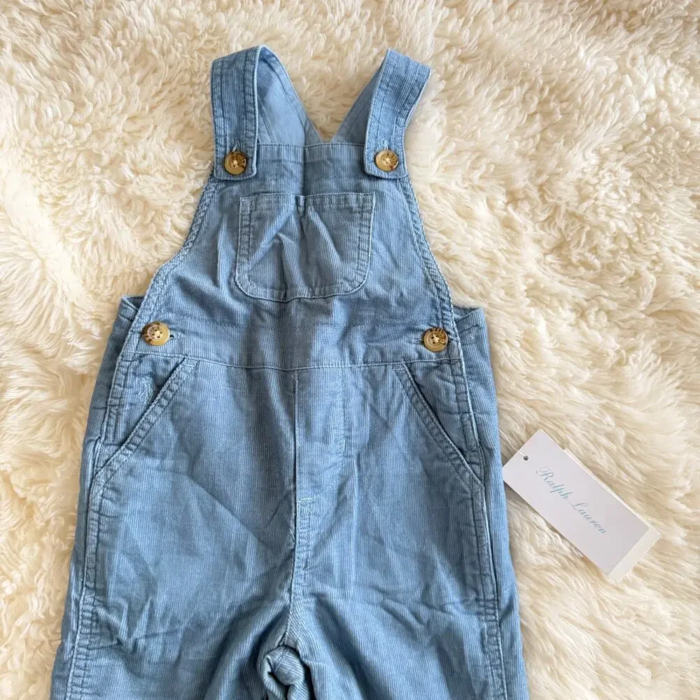 NEW Ralph Lauren Blue Corduroy Overall